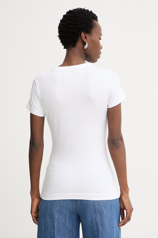 Oblečenie Guess tričko dámske bavlnené s elastanom W6GI11.K3026 biela