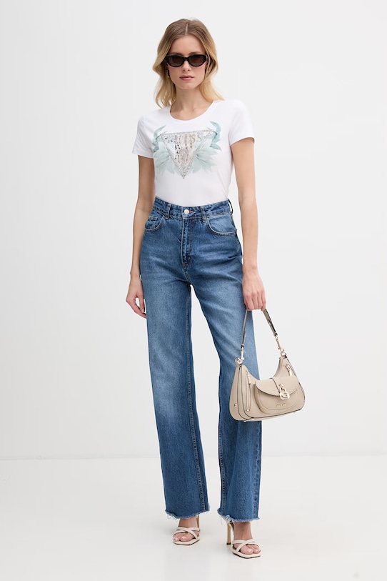 Guess tričko ženské W6GI12.K3027 bílá SS26