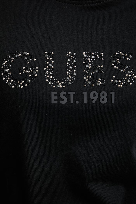Guess majica ženska od pamuka W6GI15.K3035 crna