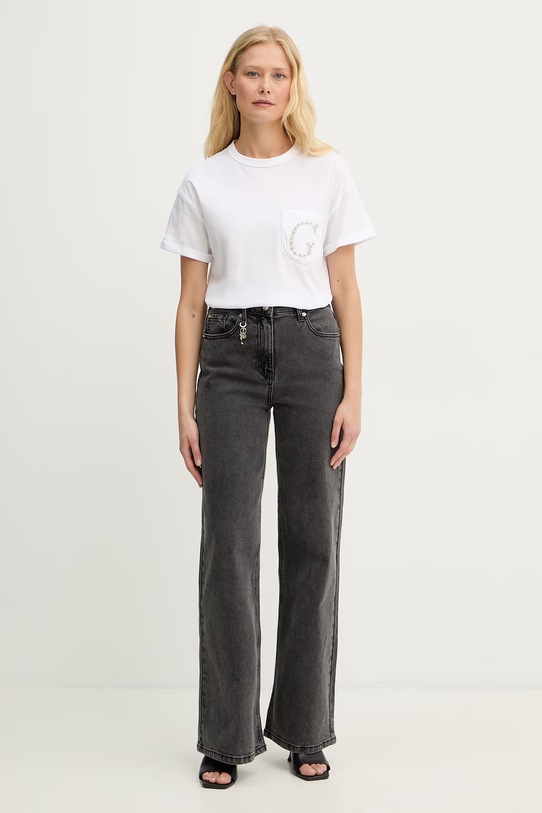 Guess kratka majica ženska bombažna W6GI17.K3037 bela SS26