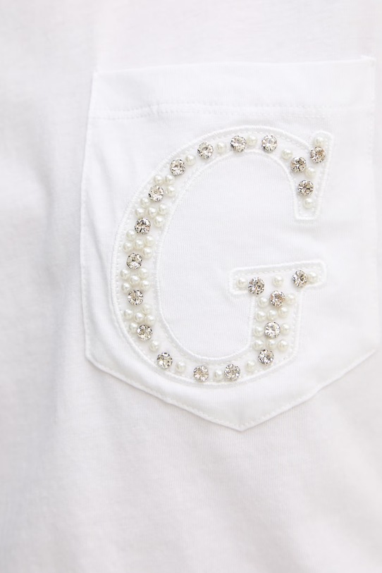 Guess kratka majica ženska bombažna W6GI17.K3037 bela