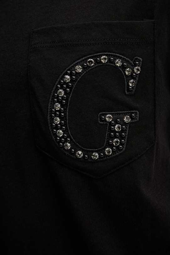 Guess kratka majica ženska bombažna W6GI17.K3037 črna