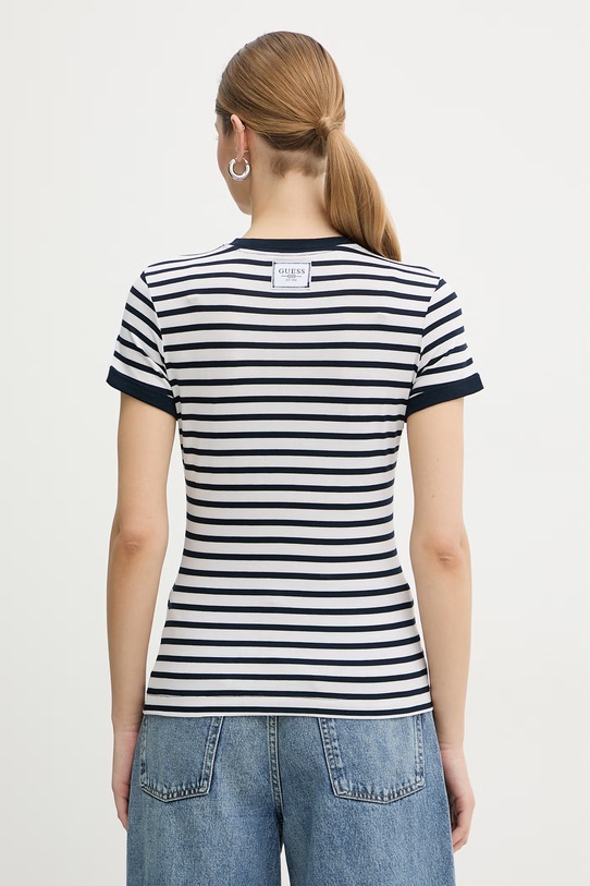 Odzież Guess t-shirt basic damski z modalem W6GI18.K3040 granatowy