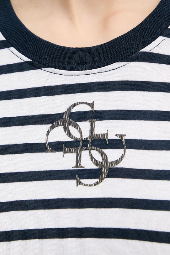 Guess t-shirt basic damski z modalem W6GI18.K3040 granatowy