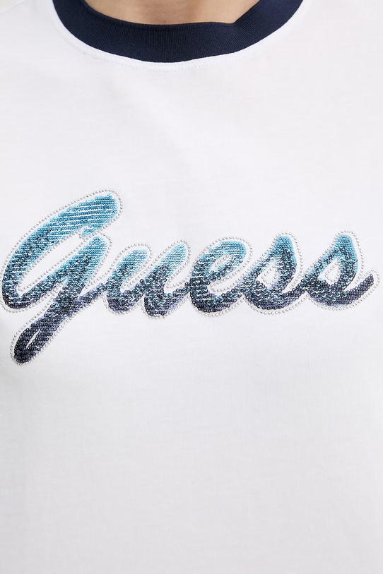 Guess T-shirt damski bawełniany W6GI31.K3224 biały