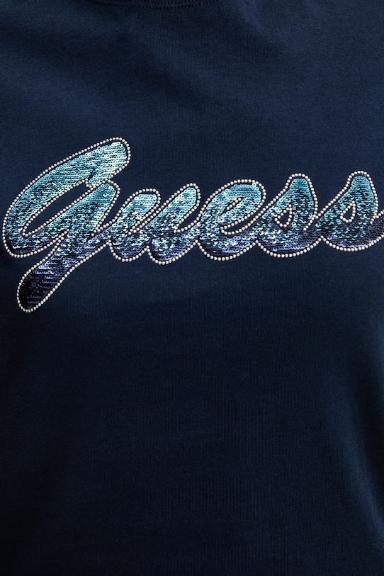 Guess t-shirt damski bawełniany W6GI31.K3224 granatowy
