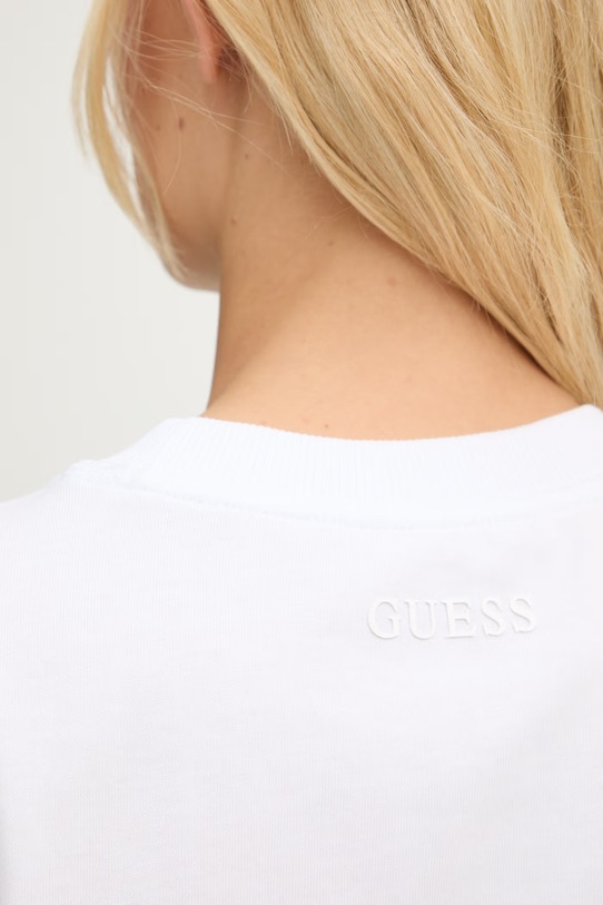 Guess kratka majica ženska bombažna W6GI39.K3478 bela