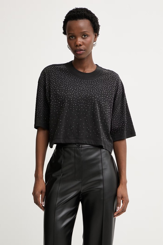 Guess tričko dámske bavlnené čierna W6GI42.K3582