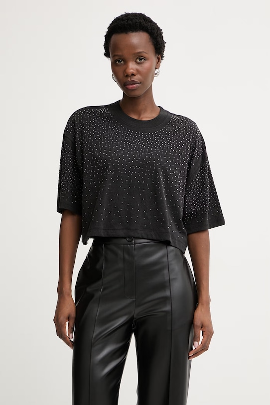 Guess tričko dámske bavlnené čierna W6GI42.K3582