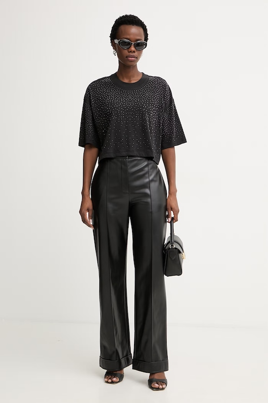 Guess tričko dámske bavlnené W6GI42.K3582 čierna SS26