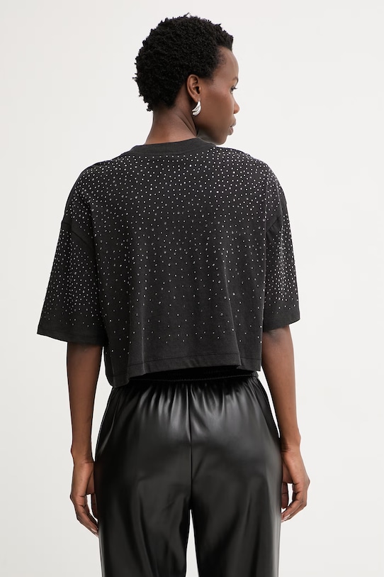 Oblečenie Guess tričko dámske bavlnené W6GI42.K3582 čierna