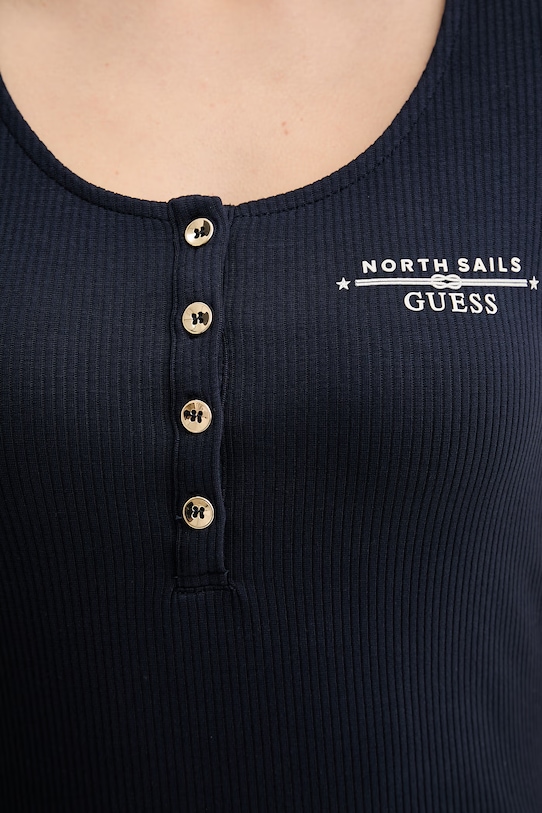 Guess t-shirt damski X NORTH SAILS W6GP01.K2658 granatowy