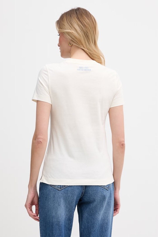 Odzież Guess t-shirt damski bawełniany W6GP02.K2753 beżowy