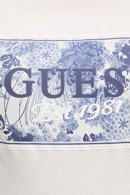 Guess t-shirt damski bawełniany W6GP02.K2753 beżowy