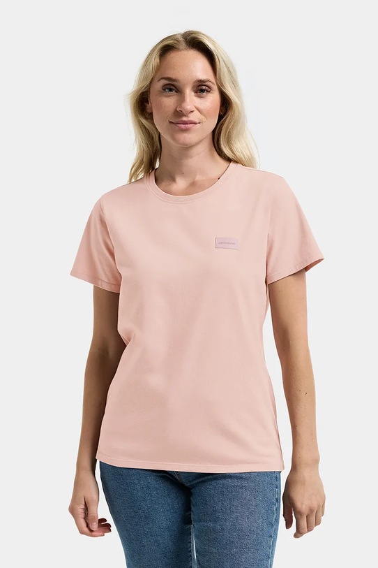 Didriksons t-shirt damski bawełniany HOLLY różowy 505852