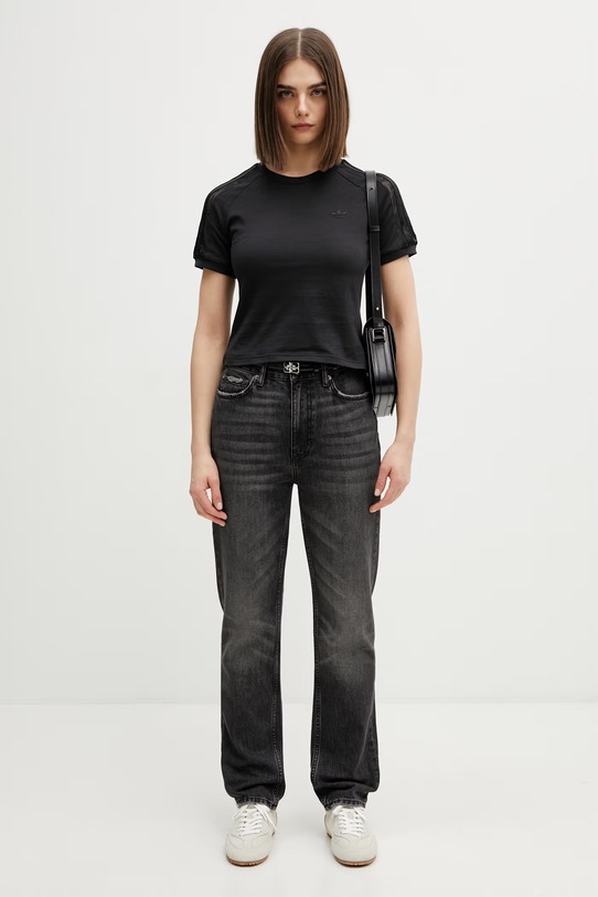 adidas Originals тениска дамска памучна LACE CALI T KC8150 черен