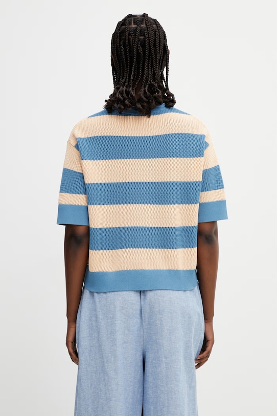 Clothing Lacoste sweater-style T-shirt cotton women's AF9859 blue