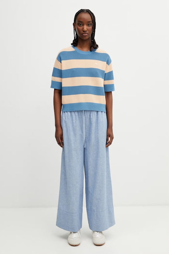 Lacoste sweater-style T-shirt cotton women's AF9859 blue