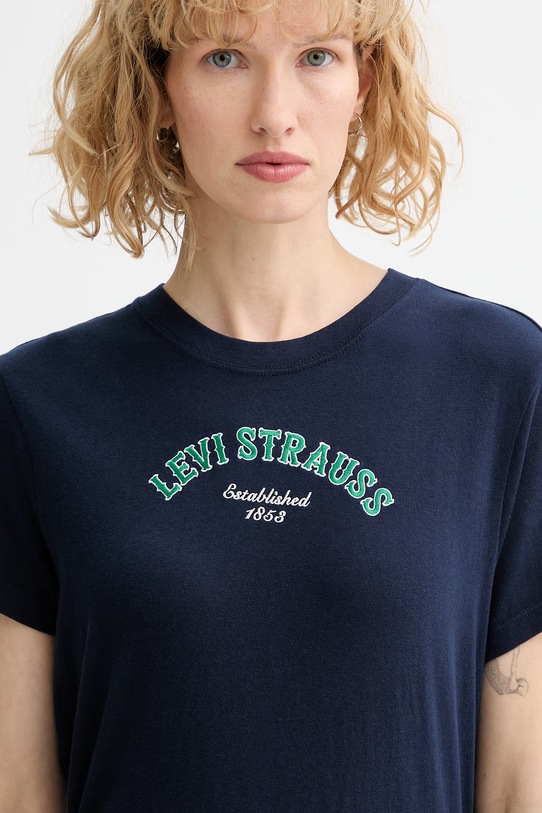 Levi's t-shirt bawełniany GR T2 PERFECT granatowy 005GV