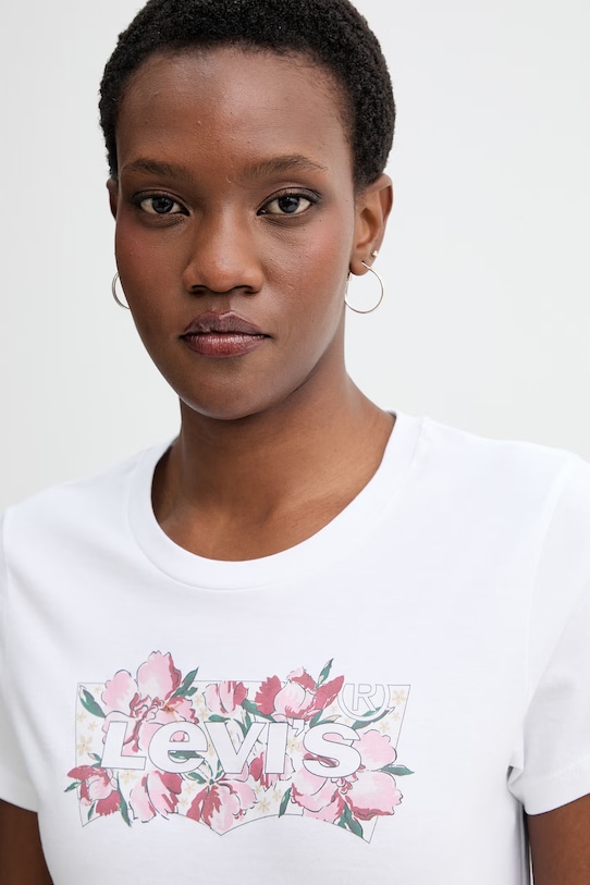 Levi's t-shirt bawełniany THE PERFECT TEE biały 17369.3387