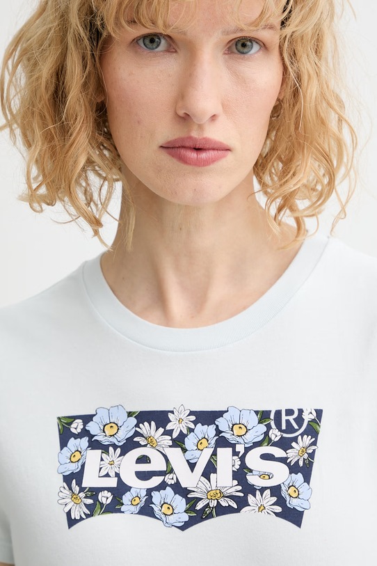 Levi's t-shirt bawełniany THE PERFECT niebieski 17369.3399