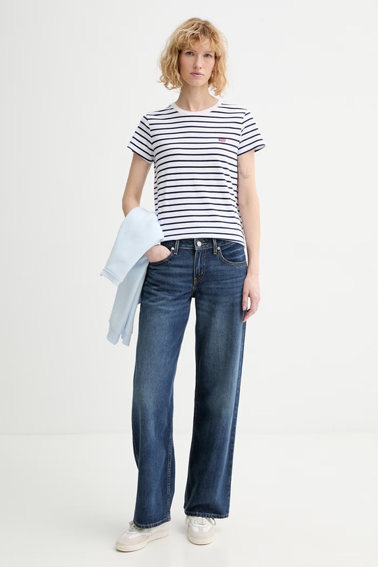 Levi's t-shirt bawełniany PERFECT TEE 39185.0400 biały SS26