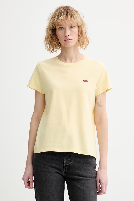 Levi's t-shirt bawełniany PERFECT bawełna żółty 39185.0401