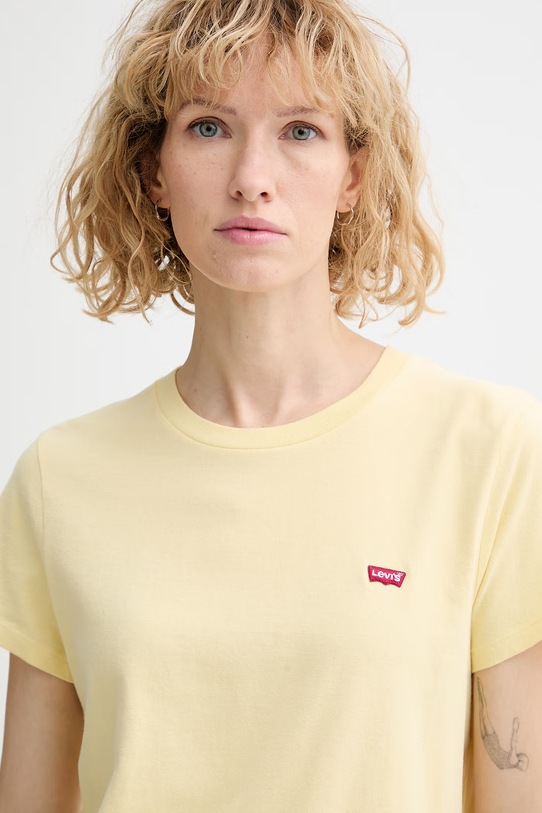 Levi's t-shirt bawełniany PERFECT żółty 39185.0401