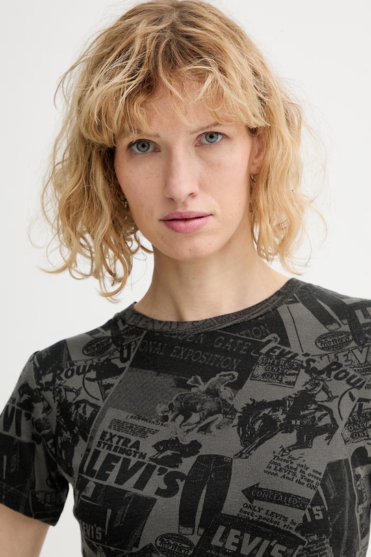 Levi's t-shirt bawełniany GR ESSENTIAL SPORTY szary A8798.0106