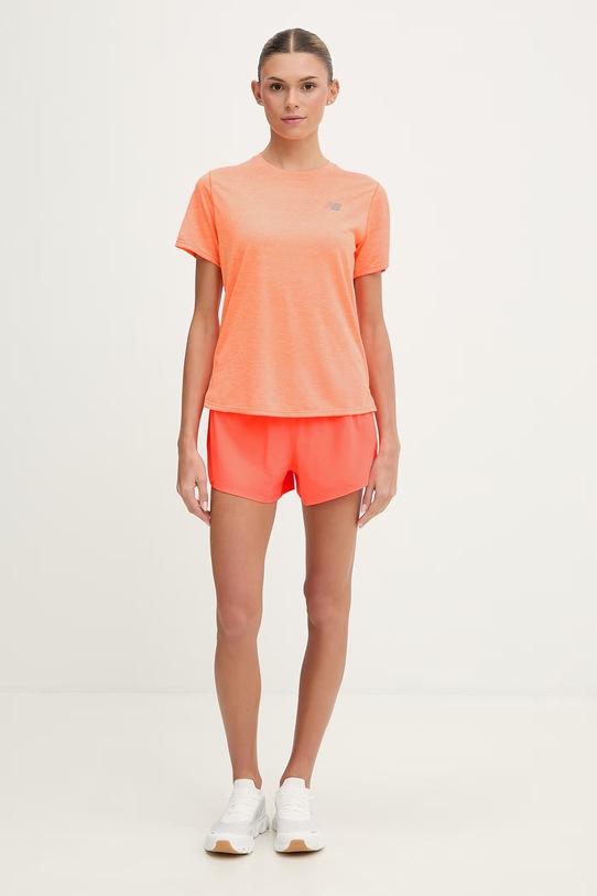New Balance t-shirt treningowy damski WT41253AAE pomarańczowy SS26