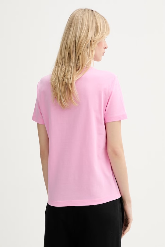 Odzież Just Cavalli t-shirt bawełniany 80PAHT12.CJ500 różowy