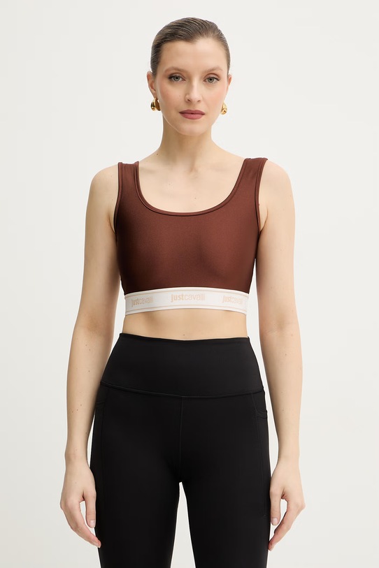 Top Just Cavalli slim hnědá 80PAM204.J0108