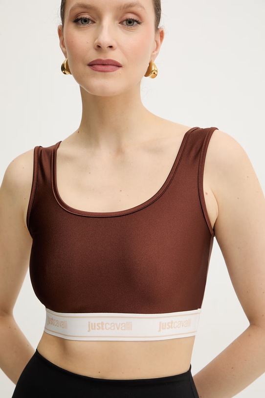 Just Cavalli top brązowy 80PAM204.J0108