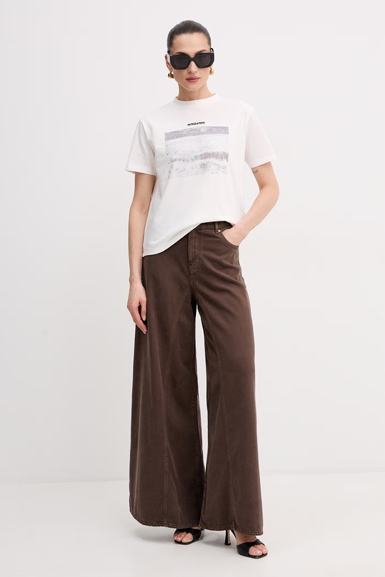 Patrizia Pepe t-shirt damski bawełniany 2M4536.J427 biały SS26