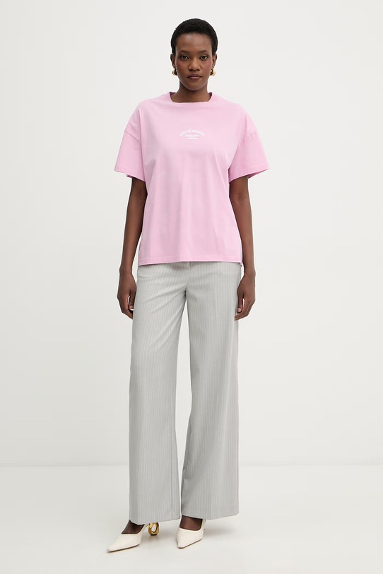 Patrizia Pepe t-shirt damski bawełniany 2M4552.J428 różowy SS26