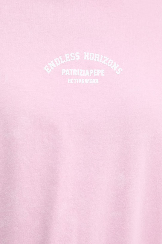 Patrizia Pepe t-shirt damski bawełniany 2M4552.J428 różowy