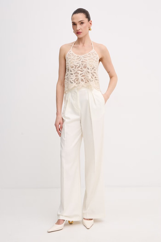 Patrizia Pepe top damski bawełniany 2M4563.A774 beżowy SS26