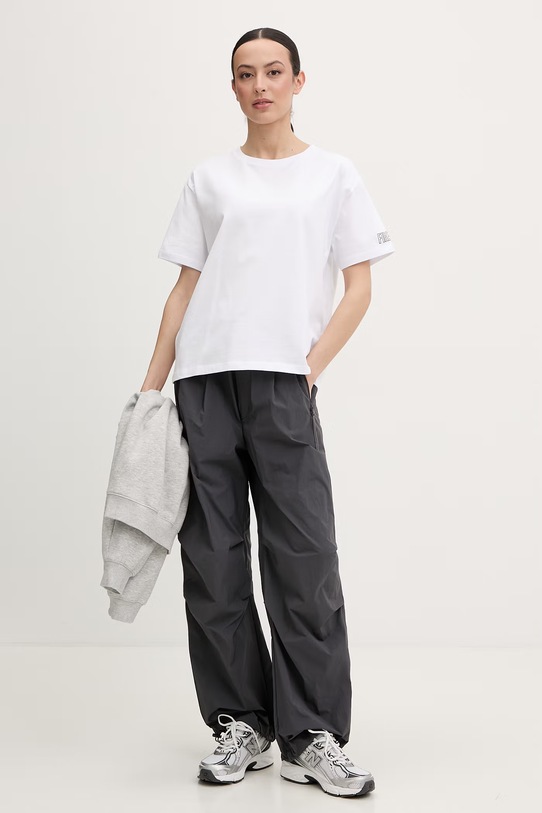 BOGNER Fire+Ice t-shirt basic damski bawełniany CARA 54539608 biały SS26