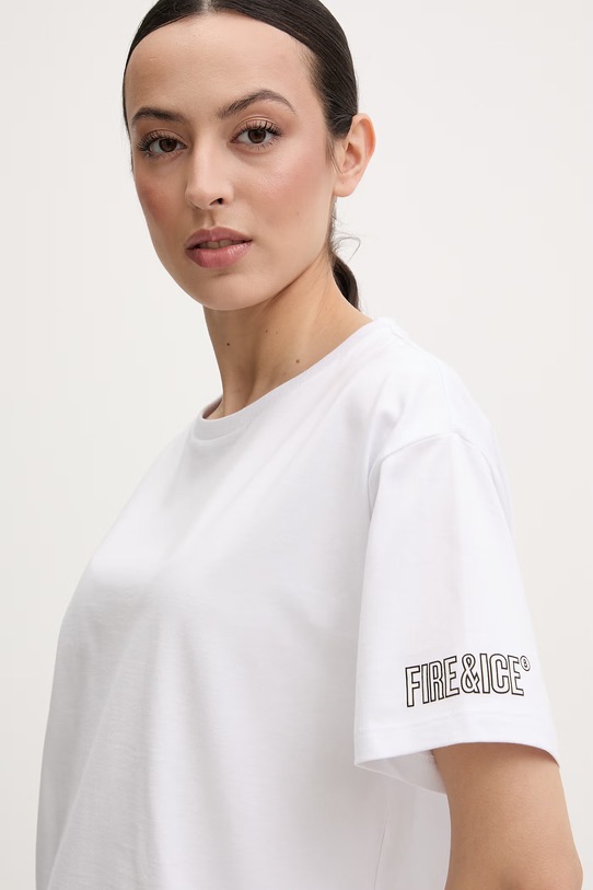 BOGNER Fire+Ice t-shirt basic damski bawełniany CARA biały 54539608