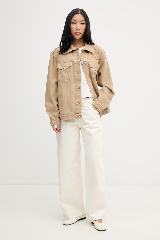 Marimekko t-shirt γυναικείο βαμβακερό 095041 μπεζ SS26