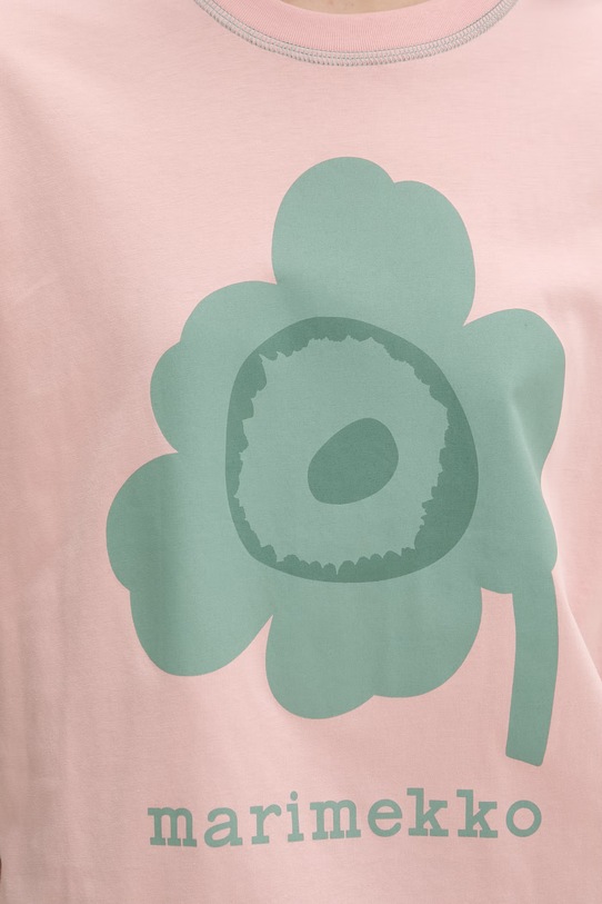 Marimekko T-shirt damski bawełniany 095095 różowy