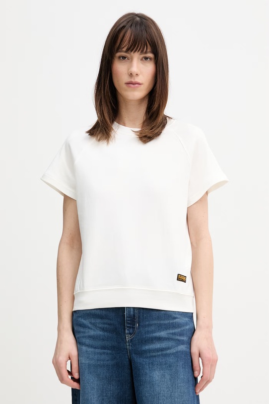 G-Star t-shirt bawełniany Raglan regular beżowy D24512.D976