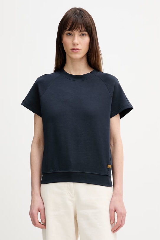 G-Star t-shirt bawełniany Raglan regular granatowy D24512.D976