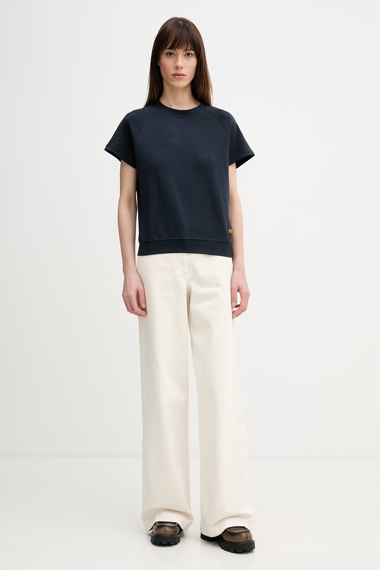 G-Star t-shirt bawełniany Raglan D24512.D976 granatowy SS26