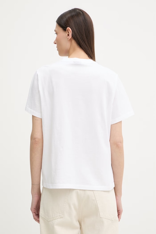 Odzież G-Star T-shirt basic damski bawełniany Inside print D28722.4107 biały