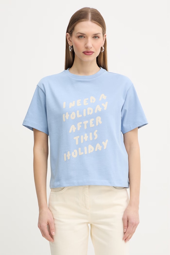 MAX&Co. t-shirt in cotone MCLFERIALE rilassato blu 2618971011200