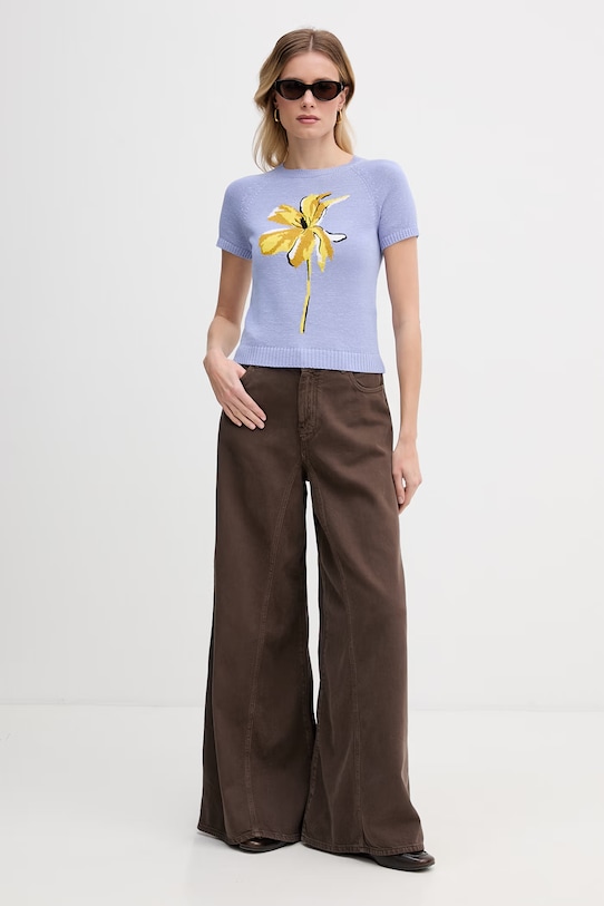 Max&Co. t-shirt damskie MCOOMBRE 2616361053200 niebieski SS26