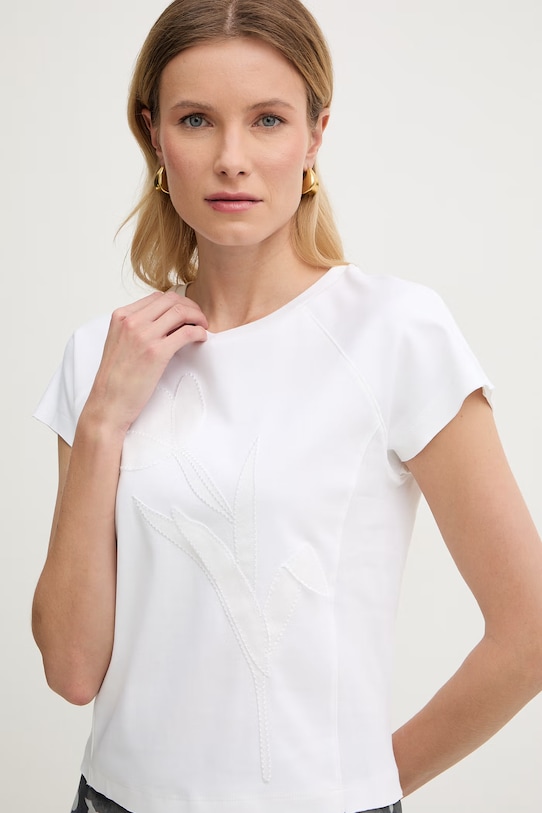 Max&Co. t-shirt damski bawełniany MCOVELLO beżowy 2616941053200