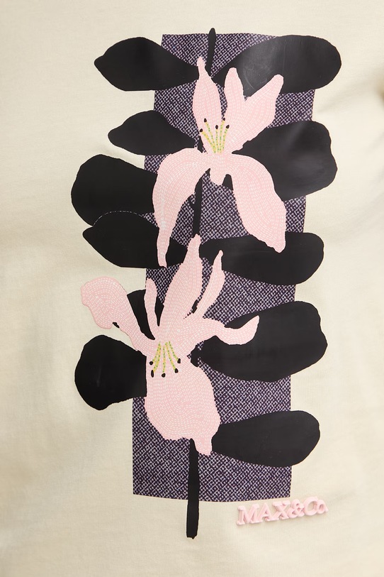 Max&Co. T-shirt damski bawełniany MCOCASTA 2616971044200 beżowy