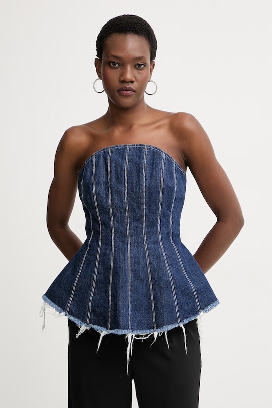 Max&Co. топ жіночий джинсовий MCLFIRMA темно-синій 2618161012200